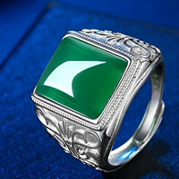 Мужское кольцо-02 зеленый