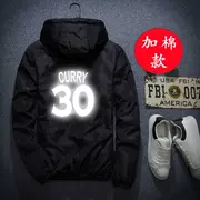 Golden State Warriors Curry Coat Cặp đôi Áo bông Mùa đông Cặp đôi Phiên bản Một nam và Một Nữ Áo khoác thể thao ngắn