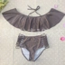 Châu Âu và Hoa Kỳ mới áo tắm chia tách xù ống hàng đầu từ vai rắn màu bikini áo tắm retro bikini eo cao - Bikinis đồ bơi nữ cao cấp Bikinis