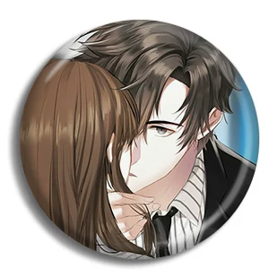 Значок Mystic Messenger Mysterious Messenger, металлический пин 58 мм, полностью металлический