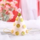 Party Cap_ Pink Diy Golden Dot