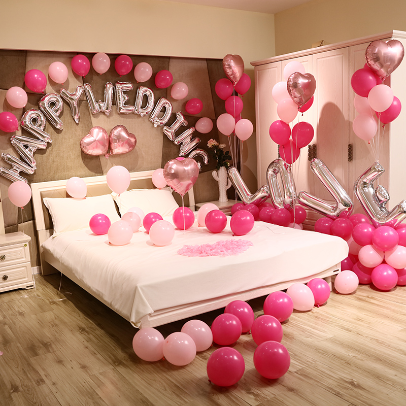 结婚新房用品婚房布置婚礼气球装饰网红婚庆场景浪漫新婚卧室墙