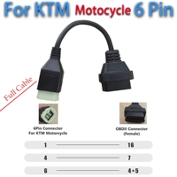 KTM Мотоцикл от 6PIN до OBD2 16PIN CABLE KTM 6 -NEEEDLE Верновая проводка мотоцикла