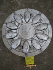 Печь 勤奋燃气旋转式烤鱼饼机烤小鱼饼模具小鱼饼机纯铝韩国版小鱼饼炉 Diligent