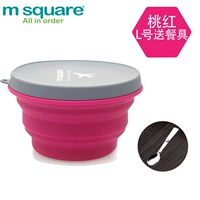 L большая складная миска персич красный