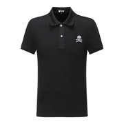 Sán Đầu khoan nóng ve áo ngắn tay áo polo nam T-shirt tay áo năm điểm ngụy trang in PP nam ngắn T cá tính thủy triều - Polo