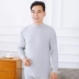 Trung niên và già cotton đồ lót nhiệt nam cao cổ áo mỏng phần quần áo mùa thu đơn mảnh mùa thu và mùa đông cơ sở áo len cotton áo lót mặc vest nữ Áo ấm