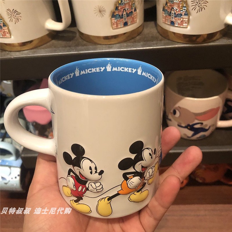 Mickey Partner & 398MlShanghai Disney Purchasing agent Mickey Minnie Aisha Vigny Donald Duck Steve lovers ceramics Mug Water cup