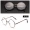 Kính siêu nhẹ chống mỏi kính cũ kính đọc sách kính chính hãng retro tròn full frame cũ gương sáng nam và nữ gương già - Kính râm kính solex