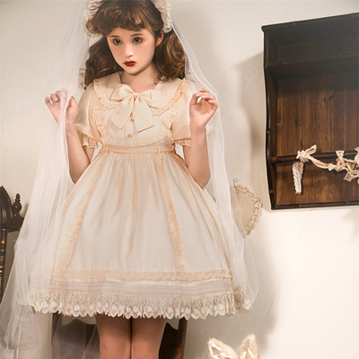 taobao agent Genuine solid doll, dress for princess, Lolita OP, with short sleeve, Lolita style