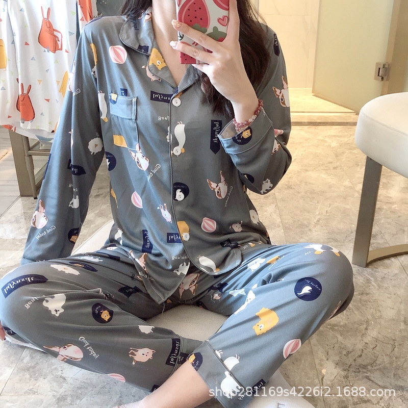 Puck DogpyjamasladiesNightwearWomenPajamassetPijamasSolid