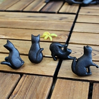Американская креативная личность Гардероб ящик кошка маленькая рука рука ретро металлическая черная матовая чугунная ручка железа