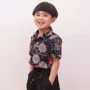 Trẻ em của mặc 2018 mùa hè cậu bé mới Hàn Quốc ngắn tay áo cậu bé áo hoa bé con mùa hè bông áo sơ mi thời trang trẻ em hàn quốc