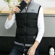 Mùa thu và mùa đông nam áo khoác xuống áo vest nam sinh viên Hàn Quốc hoang dã vest vest không tay cotton vest vai triều