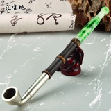 Длинный старомодный мундштук ручной работы, медная курительная трубка