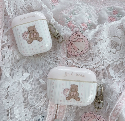 Apple, оригинальные наушники, милый защитный чехол, защитная подушка, с медвежатами