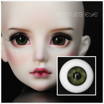 taobao agent [Beetles] BJD baby with glass eye beads black eye pattern series olive green W-12