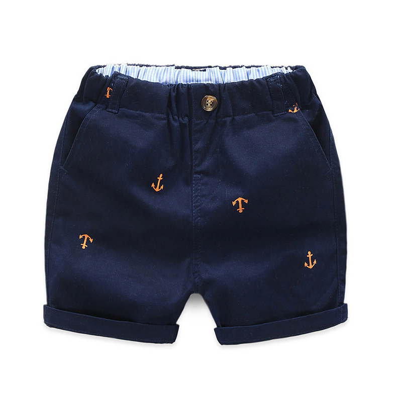 Summer 24D Woven Shorts Kza159 NavyBoy shorts 2021 summer new pattern Children's wear baby pure cotton Capris children leisure time shorts Wear out tide