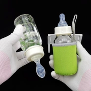 Bình thủy tinh sơ sinh bình nhỏ tiêu chuẩn cỡ nòng 125ml cho bé sơ sinh uống nước gửi đầu muỗng chống nổ - Thức ăn-chai và các mặt hàng tương đối