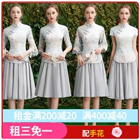 Ципао, классическое платье подружки невесты, коллекция 2023, по фигуре, китайский стиль