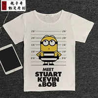 Despicable daddy Despicable me Ít người vàng xung quanh quần áo Anime mùa hè nam giới và phụ nữ bông ngắn tay t-shirt phim hoạt hình những sticker cute