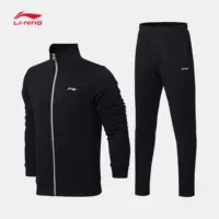 Li Ning thể thao phù hợp với nam 2018 loạt đào tạo mới áo len dài tay áo len Wei quần thể thao mùa hè - Thể thao sau quần áo chạy bộ nữ
