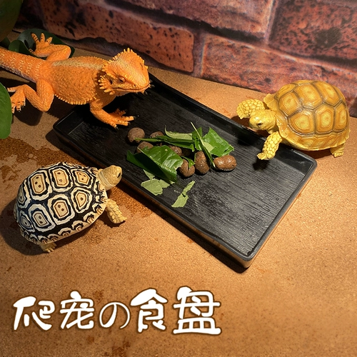 Маленькая черепаха пищевая диск имитация деревянная зерно пищевая тарелка пластиковая пищевая тарелка поднимается домашние животные, пить блюдо из блюда