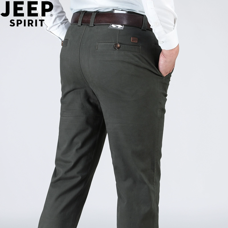 JEEP / Jeep quần trung niên nam giản dị lỏng lẻo 2019 mùa thu kinh doanh quần cotton bomber quần nam dày - Quần tây thường