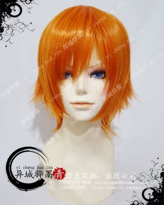 taobao agent [Green Mo COS Wig] Orange Orange Anti -Warming High temperature silk black deacon puppet master Nami Kyoko