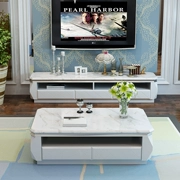 Đồ nội thất phòng khách đá cẩm thạch tủ TV bàn cà phê kết hợp thiết lập hiện đại nhỏ gọn tủ TV tủ