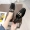 Giày nữ 2018 giày nữ mới dép nữ mùa hè mang phiên bản Hàn Quốc hoang dã trong dày với đôi giày lười nửa chữ