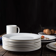 Đĩa tấm bít tết tấm phương tây đĩa pasta tấm trắng đơn giản món ăn gia đình món ăn Bộ đồ ăn gốm sứ châu Âu - Đồ ăn tối