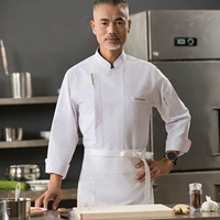 Белый лонгслив, фартук