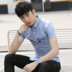 Mùa hè người đàn ông mới của triều ngắn tay áo thời trang Slim Hàn Quốc phiên bản của áo sơ mi thanh niên thời trang giản dị nửa tay áo sơ mi Áo