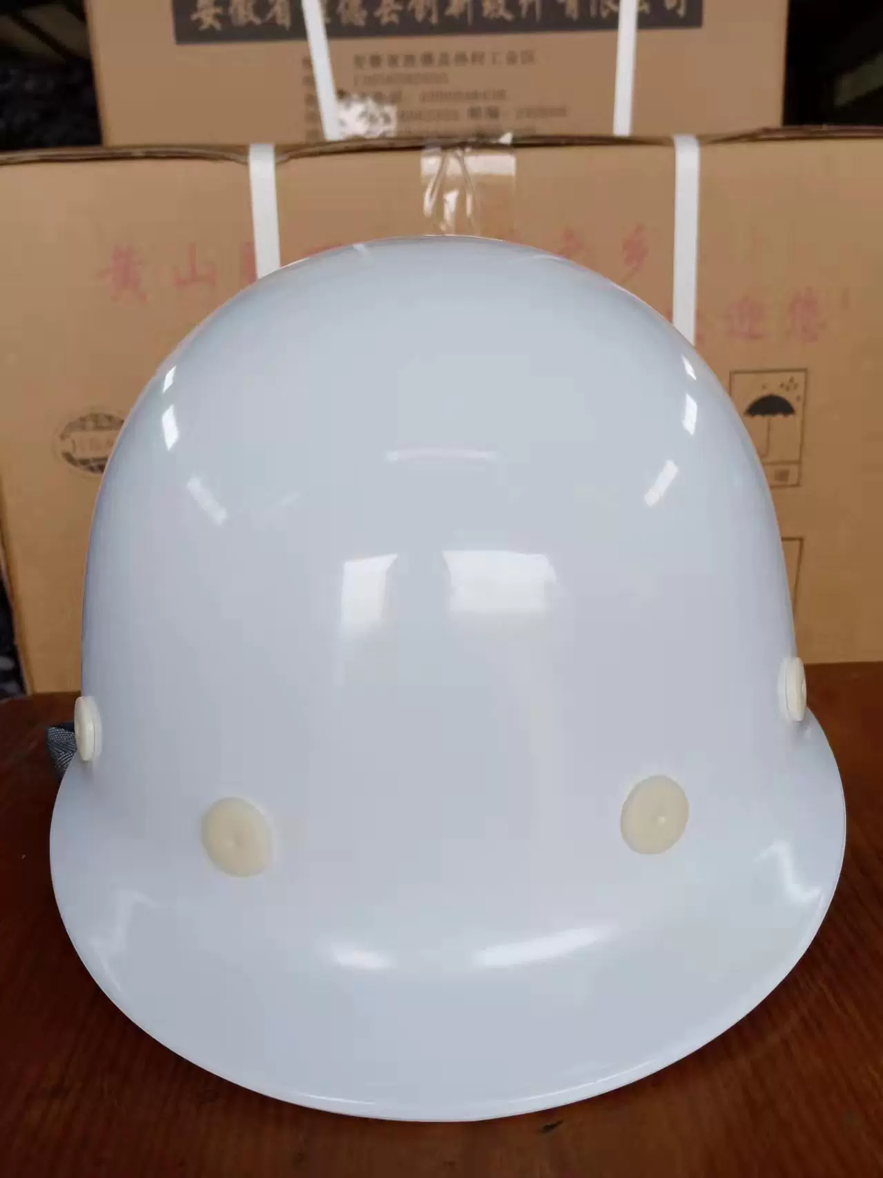 Mũ bảo hiểm an toàn công trường xây dựng Mũ bảo hiểm nhựa nội địa thương hiệu Jingjie loại 014 B có khóa Palăng bằng một ngón tay mũ công trường mũ vải công nhân 