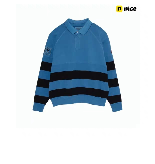 CE Stripe Polo Sweater BlueIn store Big clearance 150 element stock spring seasonal paragraph consulting service size wrong quality problem No return or exchange