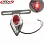 Phụ kiện sửa đổi xe máy giọt nước mắt retro LED đèn hậu tấm giấy phép ánh sáng tấm giấy phép phanh ánh sáng đơn giản thời trang phổ quát - Đèn xe máy đèn hazard xe máy