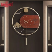Новые сплошные деревянные часы Лишенга Простые и тихие часы с нордической творческой гостиной