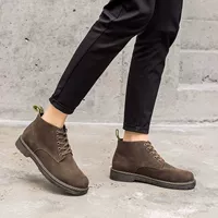 Martens, трендовые высокие короткие сапоги для кожаной обуви в английском стиле, ботинки, осенние, в корейском стиле, в британском стиле