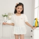 Mùa hè 2020 cô gái mới ăn mặc trẻ em Hàn Quốc công chúa váy trẻ em bé khâu váy ngắn tay áo mỏng - Váy