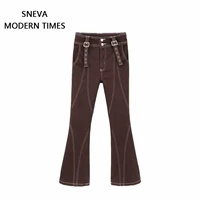 Ретро мегафон, высокие джинсы, дизайнерские штаны, большой размер, в американском стиле, высокая талия, свободный крой, тренд сезона