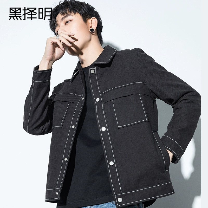Hei Zeming 2020 mùa xuân áo khoác nam mới phiên bản Hàn Quốc của xu hướng sáng đẹp trai áo khoác trẻ trung - Áo khoác