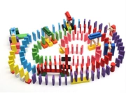 2019. Trẻ em xây dựng khối đồ chơi bé trai và bé gái Câu đố domino của Domi Trò chơi domino lớn Nomi Domi - Khối xây dựng