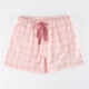 Đồ ngủ nam quần short mùa hè Nhật Bản hai lớp gạc kẻ sọc quần nhà giản dị cotton lỏng Đồ ngủ của phụ nữ mỏng có thể được mặc bên ngoài - Quần tây