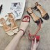 Khí thanh lịch mở ngón chân với đôi giày cao gót 2018 mới thời trang Hàn Quốc hoang dã từ dày với dép nữ mùa hè Sandal