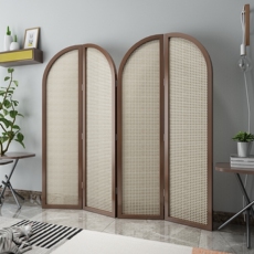 ширма 藤编屏风简约家用客厅卧室遮挡隔断办公室酒店民宿玄关可移动折屏