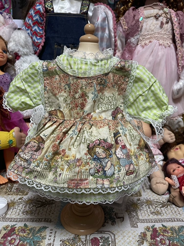 Антикварная кукла, детская одежда, 45 см