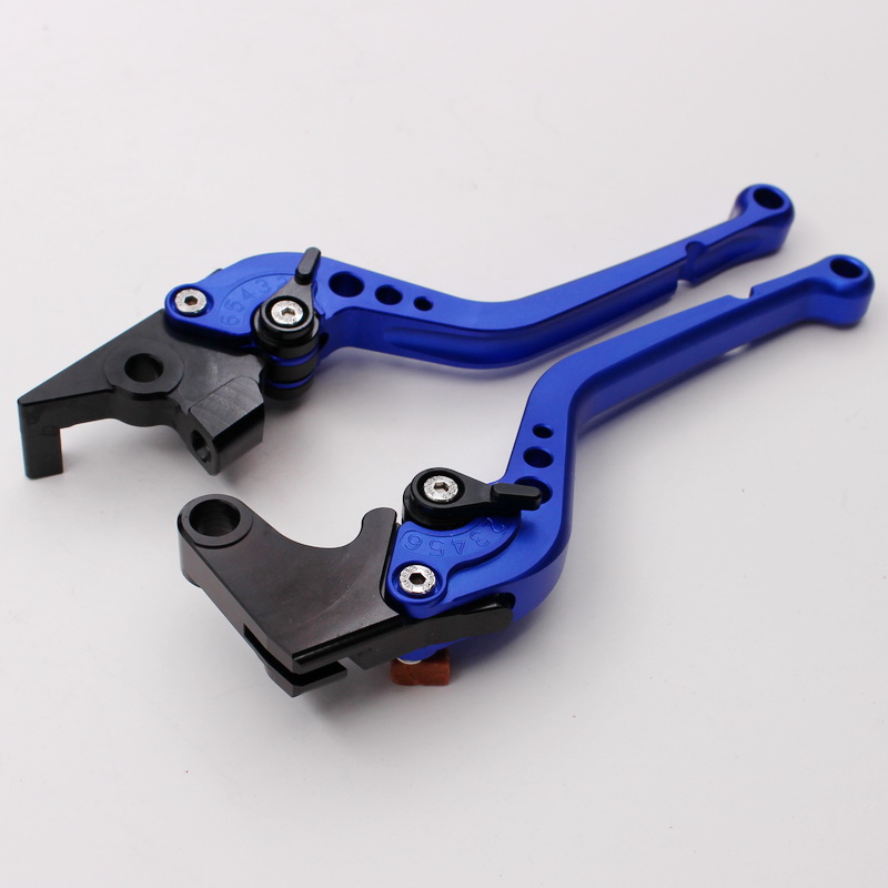 1 Pair Of Long Stalked BlueFor Yamaha motorcycle FZ6 Modified parts FZ8 brake Handlebar FZ1 ox horn CNC Handle pull rod