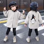 Áo khoác bé gái mùa thu đông cho bé 2018 Quần áo mùa thu cho bé lớn mới và áo khoác len nhung dày