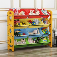 Пластиковая игрушка, система хранения, детская книжная полка для детского сада, многослойный вместительный и большой ящик для хранения